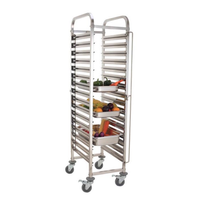 stainless steel gastronorm trolley