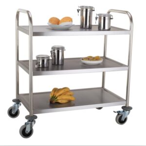 stainless steel service trolley