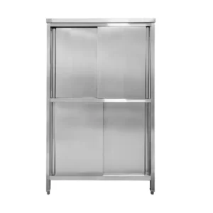 stainless steel wall cabinet with sliding door for kitchen