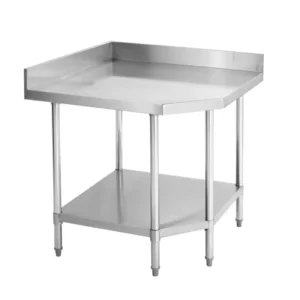 stainless steel corner work table for kitchen