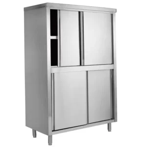 stainless steel wall cabinet with sliding door for kitchen