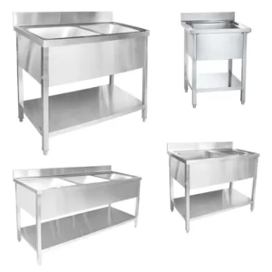 commercial stainless steel sink table