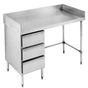 stainless steel work table with drawer is ideal for use in busy kitchens