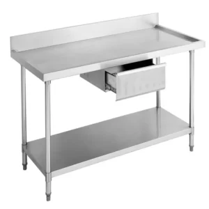 stainless steel work table with drawer is ideal for use in busy kitchens